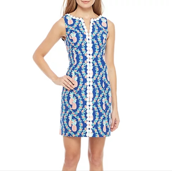 crown & ivy Dresses & Skirts - NWT Crown & Ivy Sleeveless Crochet Print Dress blue size 14